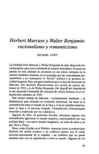 Herbert Marcuse y Walter Benjamin: racionalismo y romanticismo