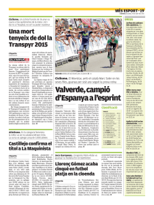 Valverde, campió d`Espanya a l`esprint