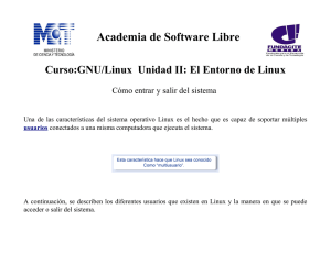 Curso:GNU/Linux Unidad II: El Entorno de Linux