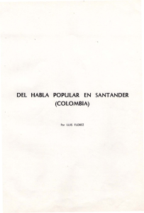 DEL HABLA POPULAR EN SANTANDER (COLOMBIA)