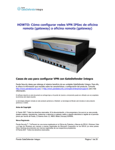 Cómo configurar redes VPN IPSec de oficina remota (gateway)