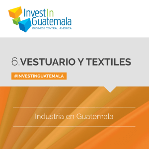 Vestuario y Textiles - Invest in Guatemala