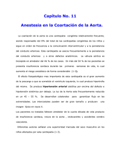Capítulo No. 11 Anestesia en la Coartación de la Aorta.