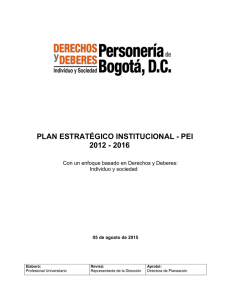 plan estratégico institucional - pei 2012 - 2016