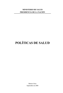 Políticas de Salud - Representación OPS/OMS en Argentina