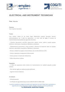 ELECTRICAL AND INSTRUMENT TECHNICIAN