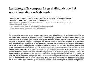 aneurisma disecante de aorta - Sociedad Argentina de Cardiología