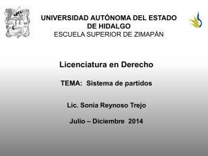 Sistema de partidos - Universidad Autónoma del Estado de Hidalgo