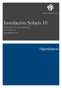 Instalación Solaris 10