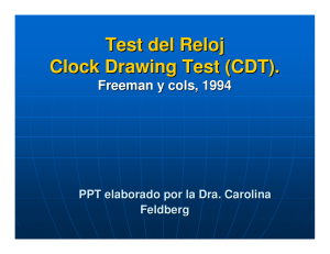 Test del Reloj Clock Drawing Test (CDT).