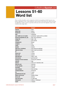 Lessons 51-60 Word list