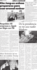 De la presidencia no me saca nadie: Maduro