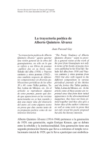 La trayectoria poética de Alberto Quintero Álvarez