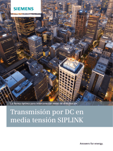 Transmisión por DC en media tensión SIPLINK