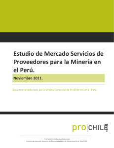 Estudio de Mercado Servicios de Proveedores para la