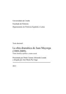 La obra dramática de Juan Mayorga (1989-2009) : teatro