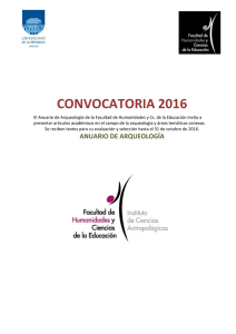 convocatoria 2016 - Facultad de Humanidades y Ciencias de la