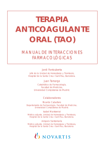 terapia anticoagulante oral (tao)