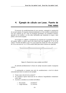 4. Ejemplo de cálculo con Losac. Puente de tres vanos
