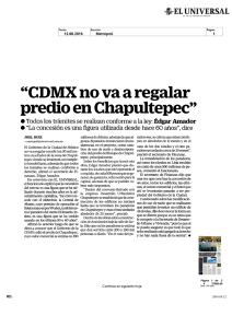 CDMX no va a regalar predio en Chapultepec