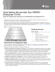 Guía básica del servidor Sun SPARC Enterprise T5140 (modelos de
