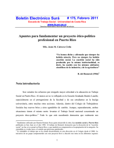 Boletín Electrónico Surá - Universidad de Costa Rica