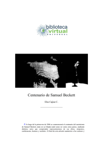 Centenario de Samuel Beckett - Biblioteca Virtual Universal