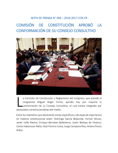 comisión de constitución aprobó la conformación de su consejo