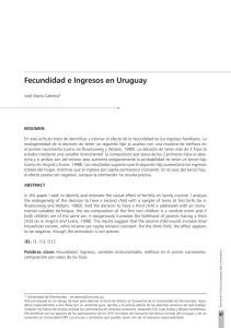 Fecundidad e Ingresos en Uruguay