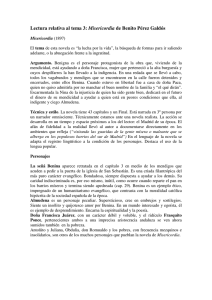 Lectura relativa al tema 3: Misericordia de Benito Pérez Galdós