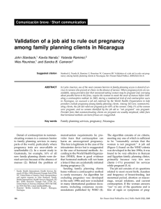 Validation of a job aid to rule out pregnancy among family planning