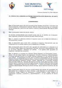 Ordenanza Municipal No. P-001-VQM-2015