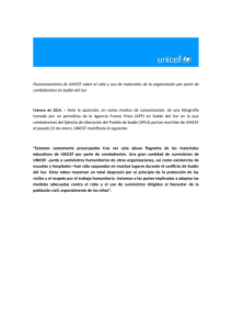 Posicionamiento de UNICEF sobre el robo y uso de materiales de la