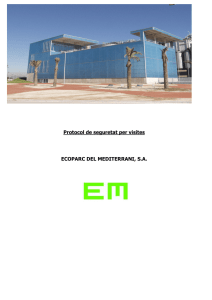 Protocol de seguretat per visites ECOPARC DEL MEDITERRANI, S.A.