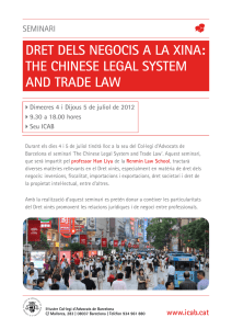 The Chinese Legal System and Trade Law