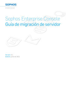 Guía de migración de servidor de Sophos Enterprise Console