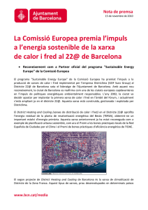 Nota de premsa - Ajuntament de Barcelona