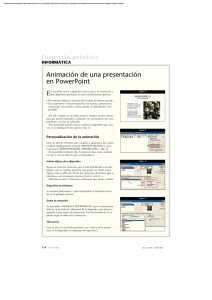 Animación de una presentación en PowerPoint
