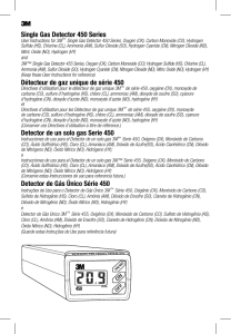 Single Gas Detector 450 Series Détecteur de gaz unique