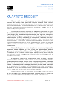 Biografía Cuarteto Brodsky - Centro Nacional de Difusión Musical