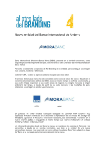 Nueva entidad del Banco Internacional de Andorra