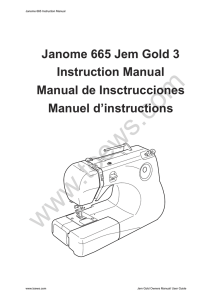 Janome Jem Gold Manual