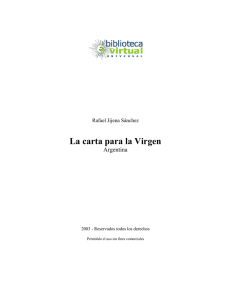 La carta para la Virgen - Biblioteca Virtual Universal