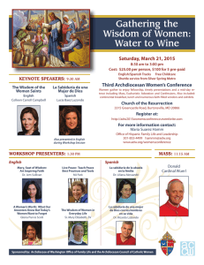 Gathering the Wisdom of Women: Water to Wine