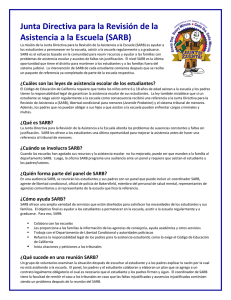 Junta Directiva para la Revisión de la Asistencia a la Escuela (SARB)