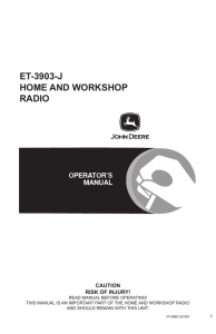 ET-3903-J HOME AND WORKSHOP RADIO