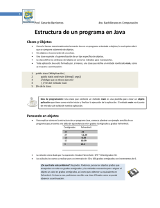Estructura de un programa en Java