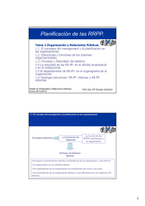Planificación de las RRPP.