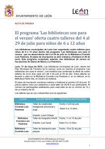 2016-05-31_ Verano 2016 Bibliotecas Municipales