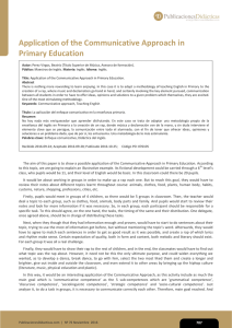 Application of the Communicative Approach in Primary Education
